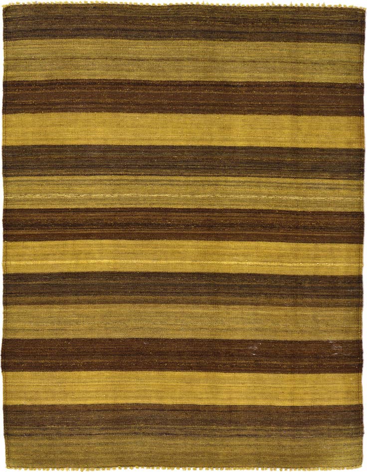 Detail image of 4' 2 x 5' 7 Hand Woven Kilim Afghan Wool Rug