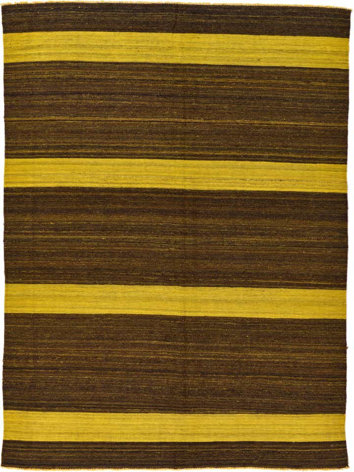 5' 6 x 7' 6 Hand Woven Kilim Afghan Wool Rug