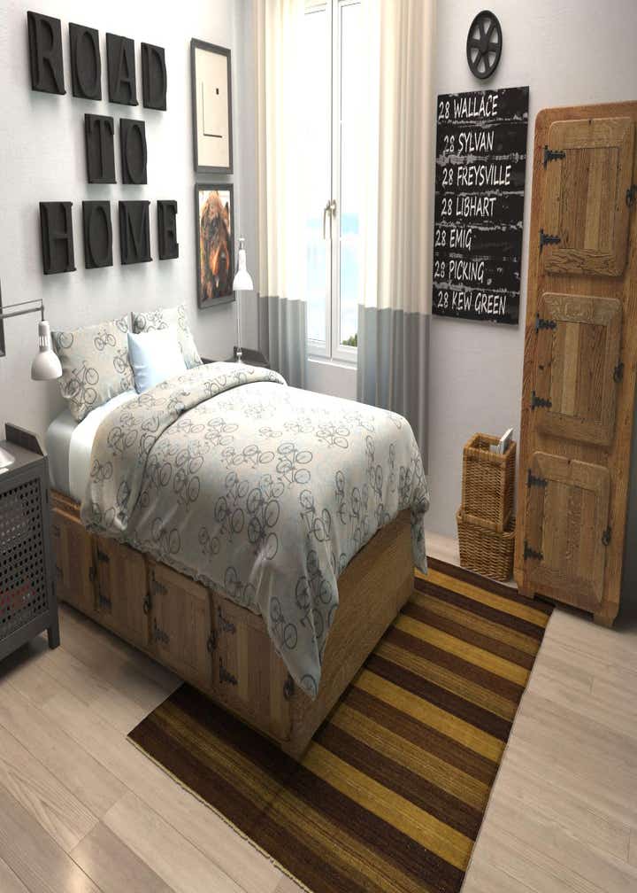 5' x 6' 9 Hand Woven Kilim Afghan Wool Rug