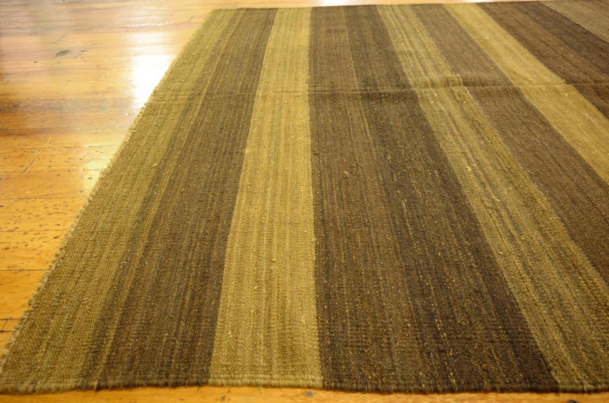 5' 2 x 6' 9 Hand Woven Kilim Afghan Wool Rug