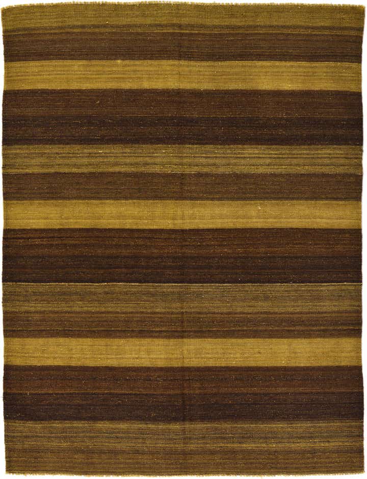 5' 2 x 6' 9 Hand Woven Kilim Afghan Wool Rug