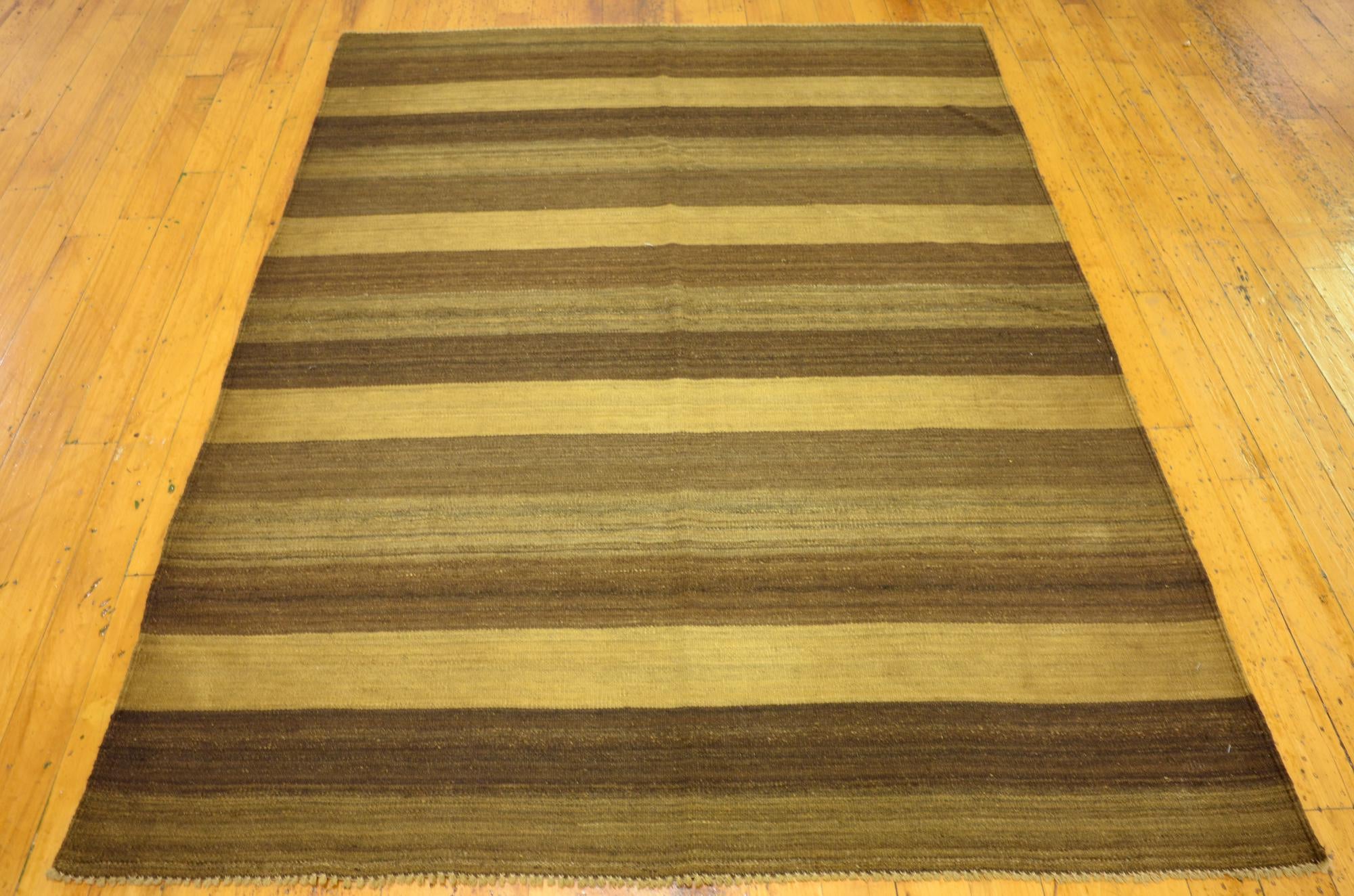 5' 2 x 6' 8 Hand Woven Kilim Afghan Wool Rug