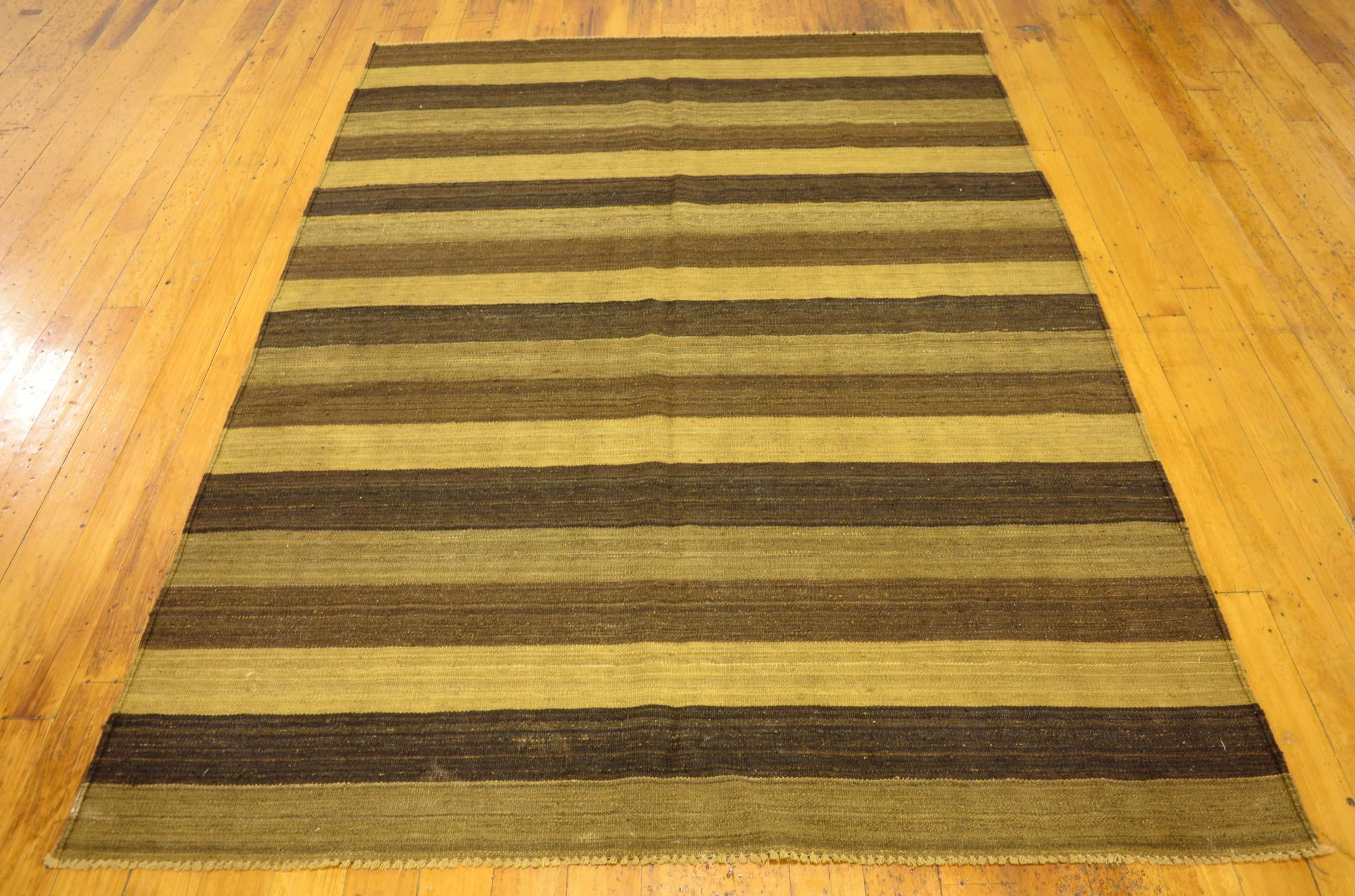 5' 2 x 6' 11 Hand Woven Kilim Afghan Wool Rug