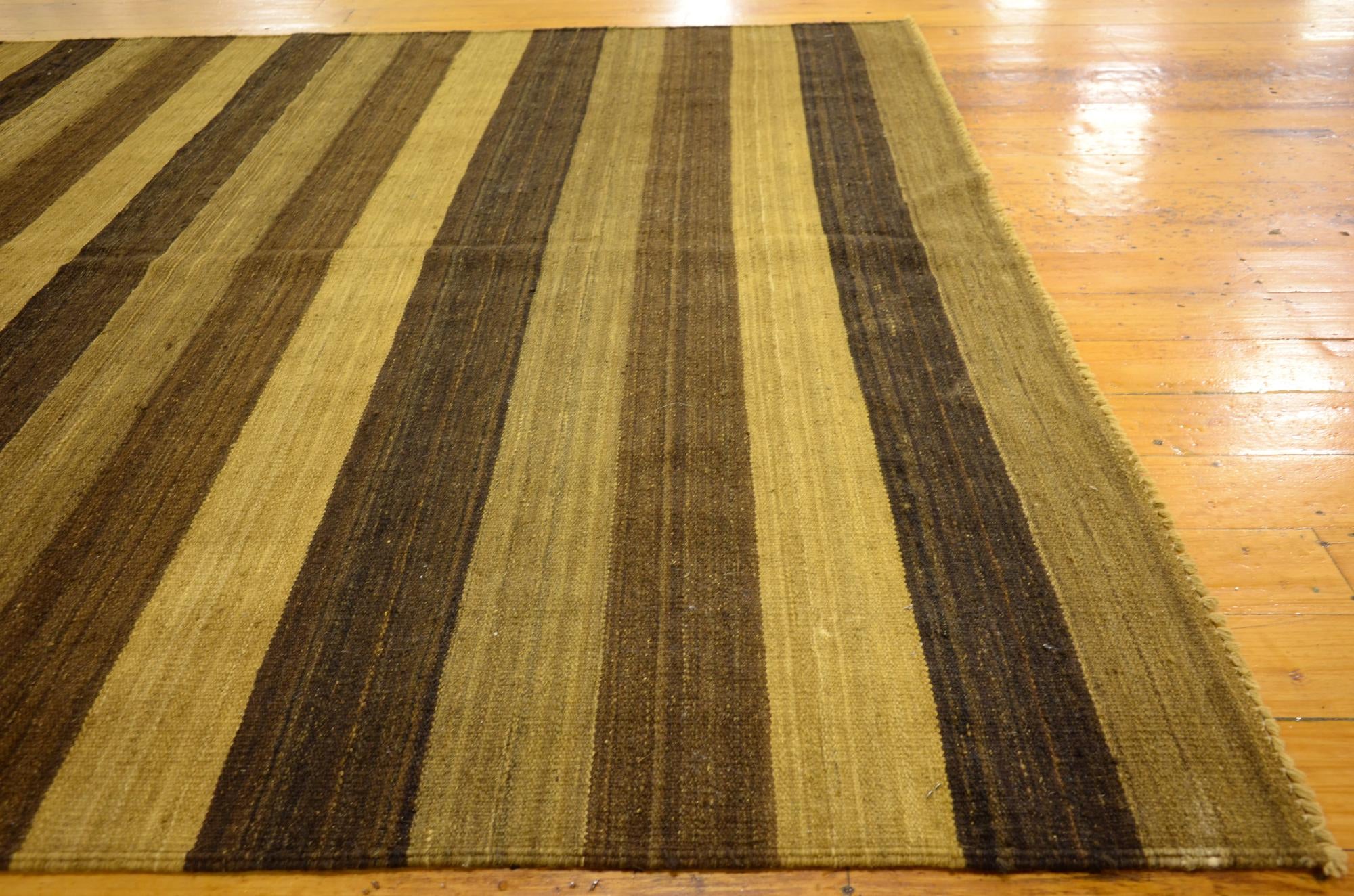 5' 2 x 6' 11 Hand Woven Kilim Afghan Wool Rug