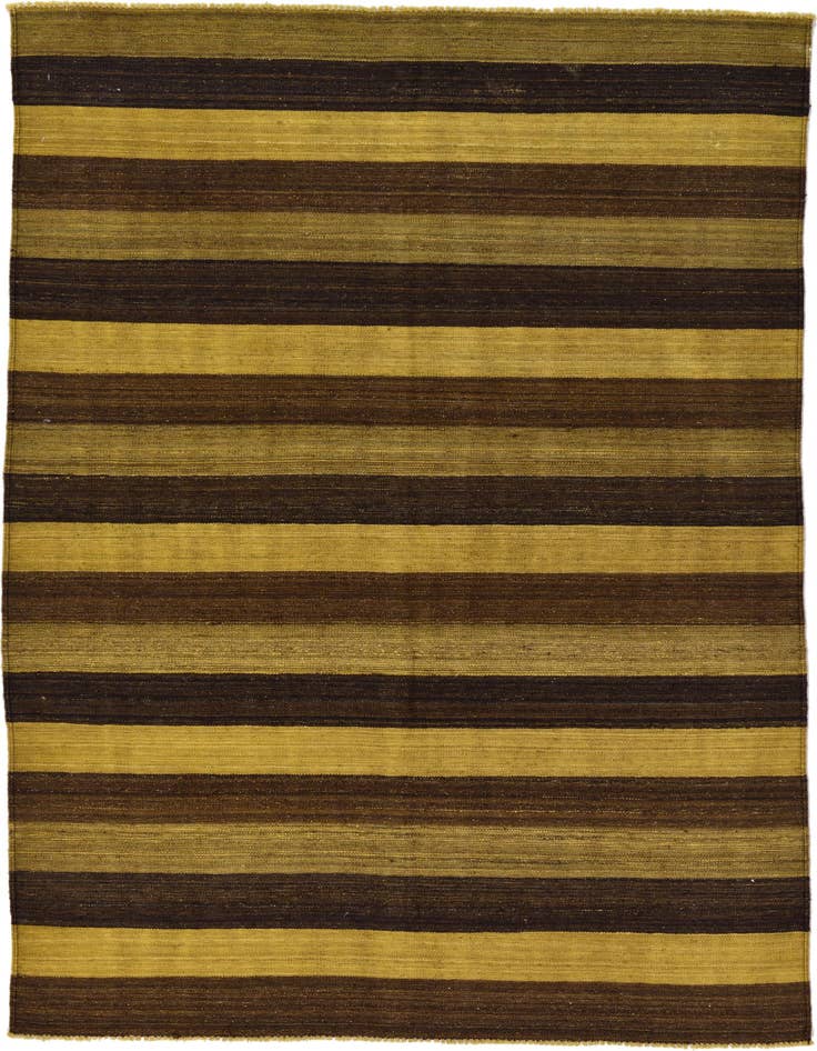 Detail image of 5' 2 x 6' 11 Hand Woven Kilim Afghan Wool Rug