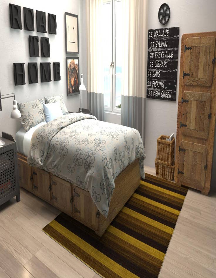 Detail image of 5' 1 x 6' 10  Hand Woven Kilim Afghan Wool Rug