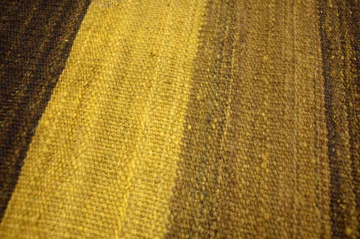 5' 1 x 6' 10 Hand Woven Kilim Afghan Wool Rug