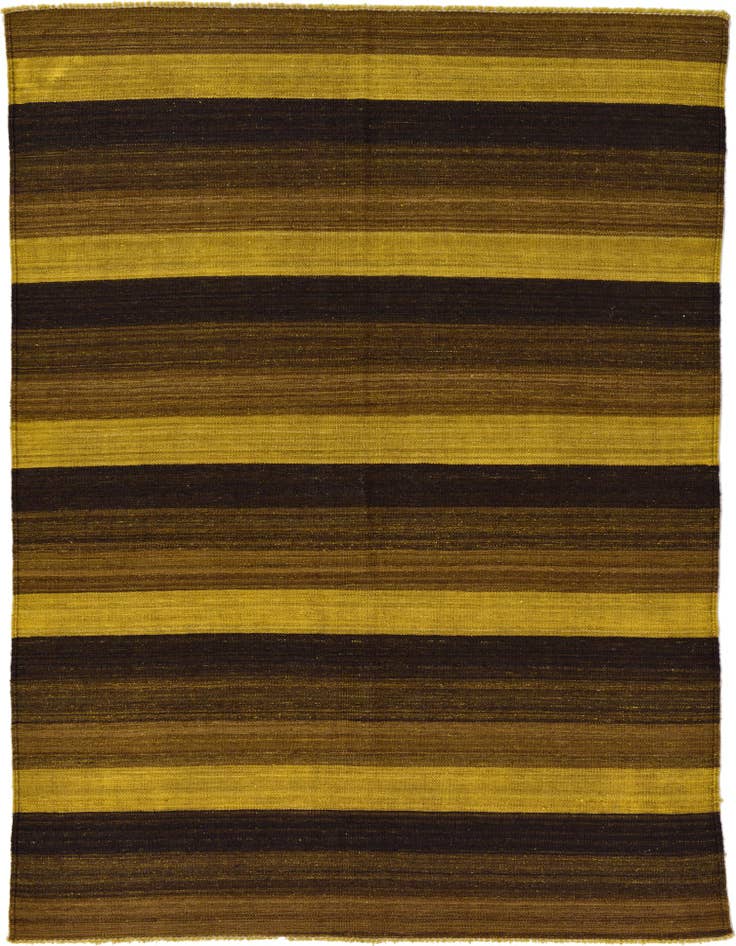Detail image of 5' 1 x 6' 10 Hand Woven Kilim Afghan Wool Rug
