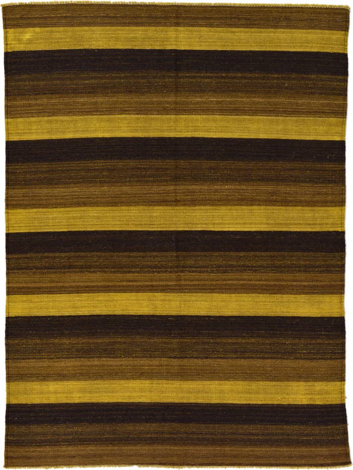 Detail image of 5' 1 x 6' 10 Hand Woven Kilim Afghan Wool Rug