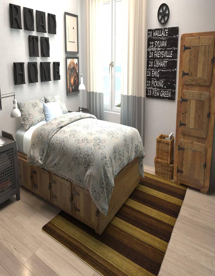 Detail image of 5' 1 x 6' 10  Hand Woven Kilim Afghan Wool Rug