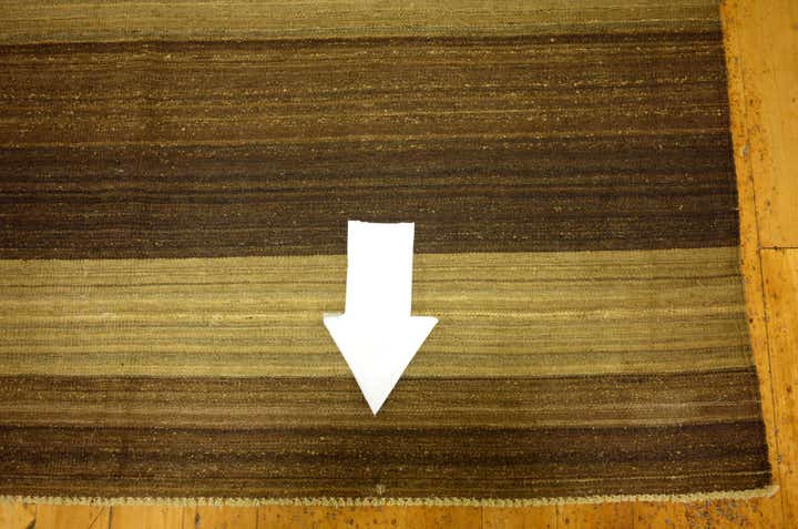 5' 1 x 6' 10 Hand Woven Kilim Afghan Wool Rug