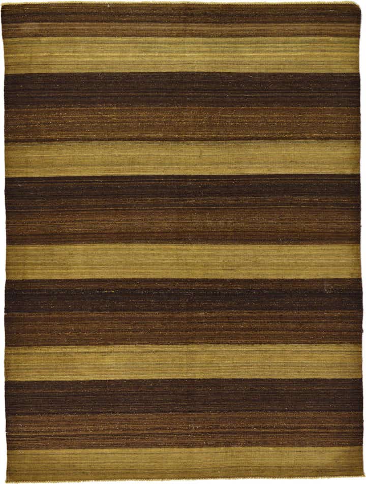 5' 1 x 6' 10 Hand Woven Kilim Afghan Wool Rug