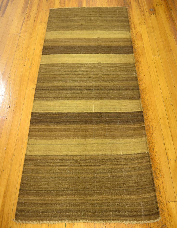 Detail image of 4' 1 x 5' 8 Hand Woven Kilim Afghan Wool Rug