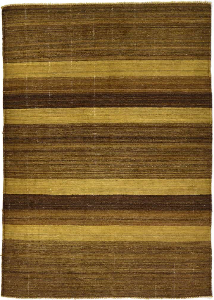 4' 1 x 5' 8 Hand Woven Kilim Afghan Wool Rug