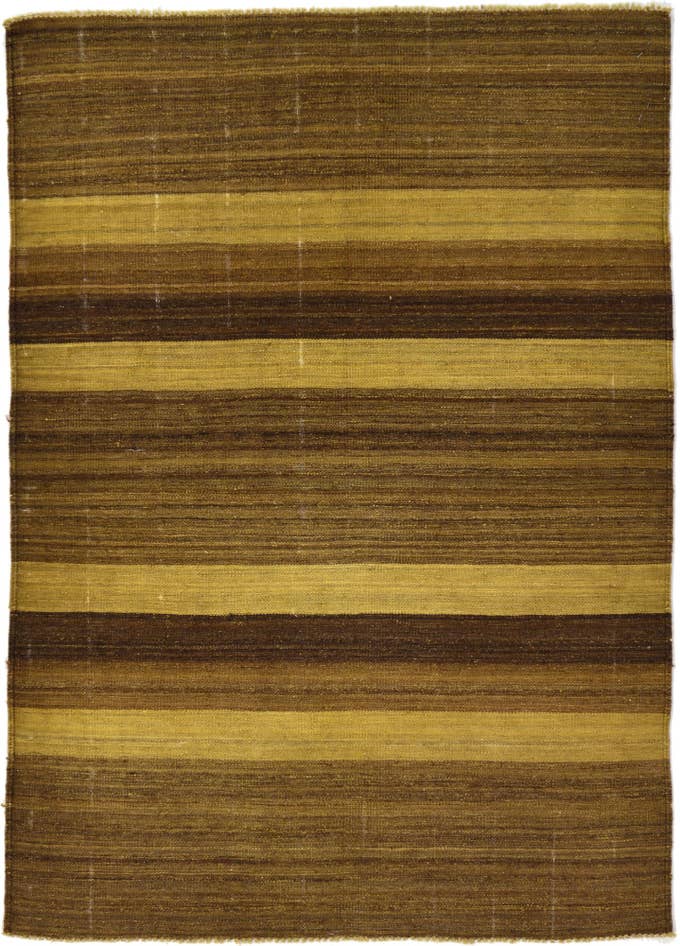 Detail image of 4' 1 x 5' 8 Hand Woven Kilim Afghan Wool Rug