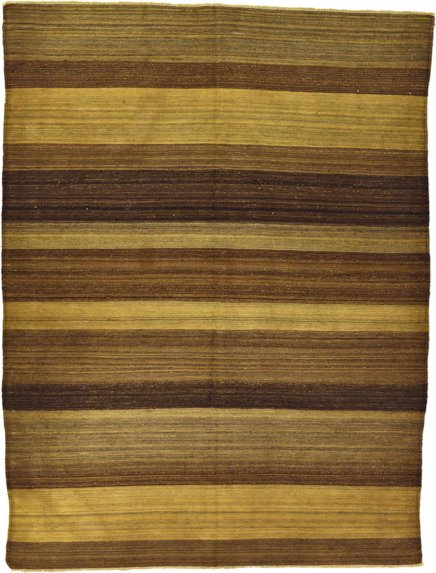 5' 1 x 6' 8 Hand Woven Kilim Afghan Wool Rug