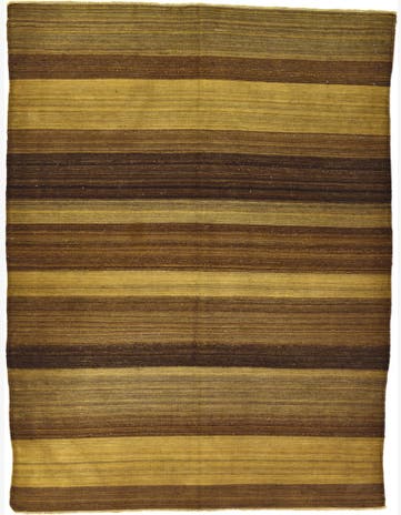 5' 1 x 6' 8 Hand Woven Kilim Afghan Wool Rug
