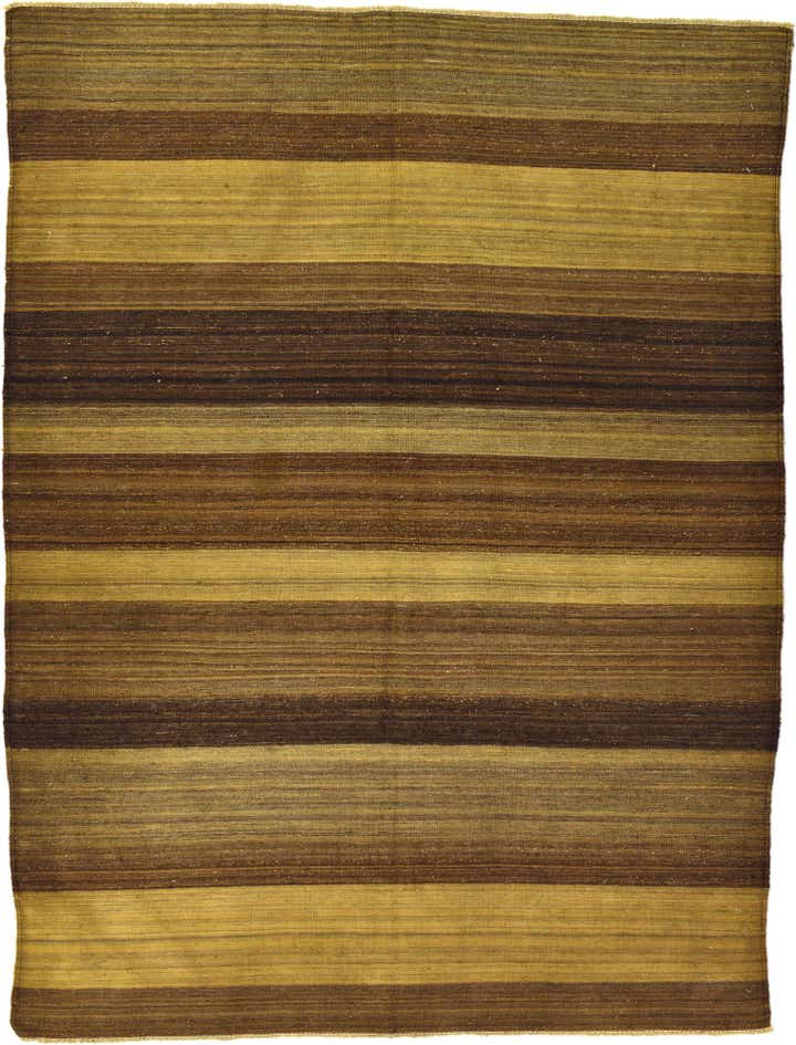 5' 1 x 6' 8 Hand Woven Kilim Afghan Wool Rug