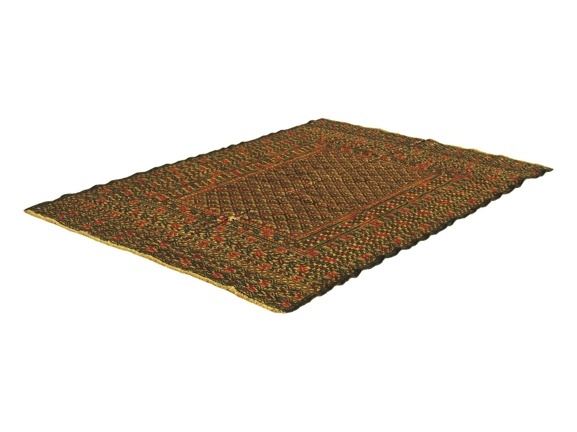 125cm x 185cm Tejido a mano Kilim afgano Alfombra Lana