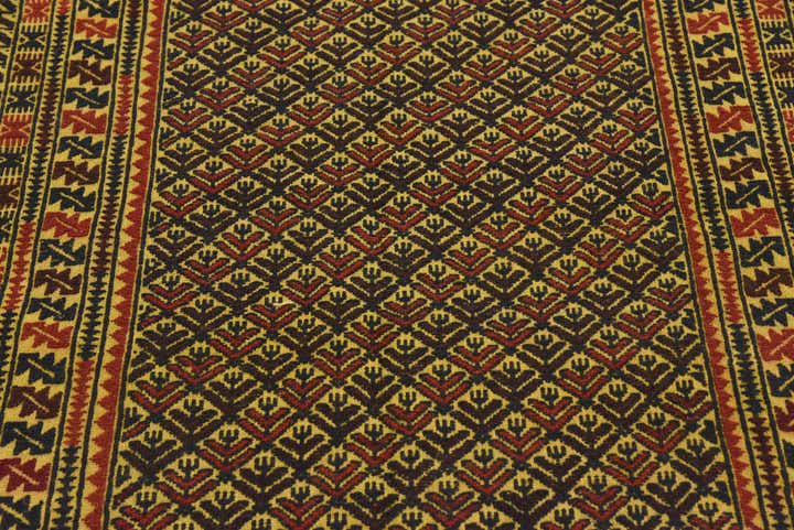 4' 2 x 6' Hand Woven Kilim Afghan Wool Rug