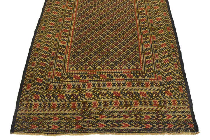 4' 2 x 6' Hand Woven Kilim Afghan Wool Rug