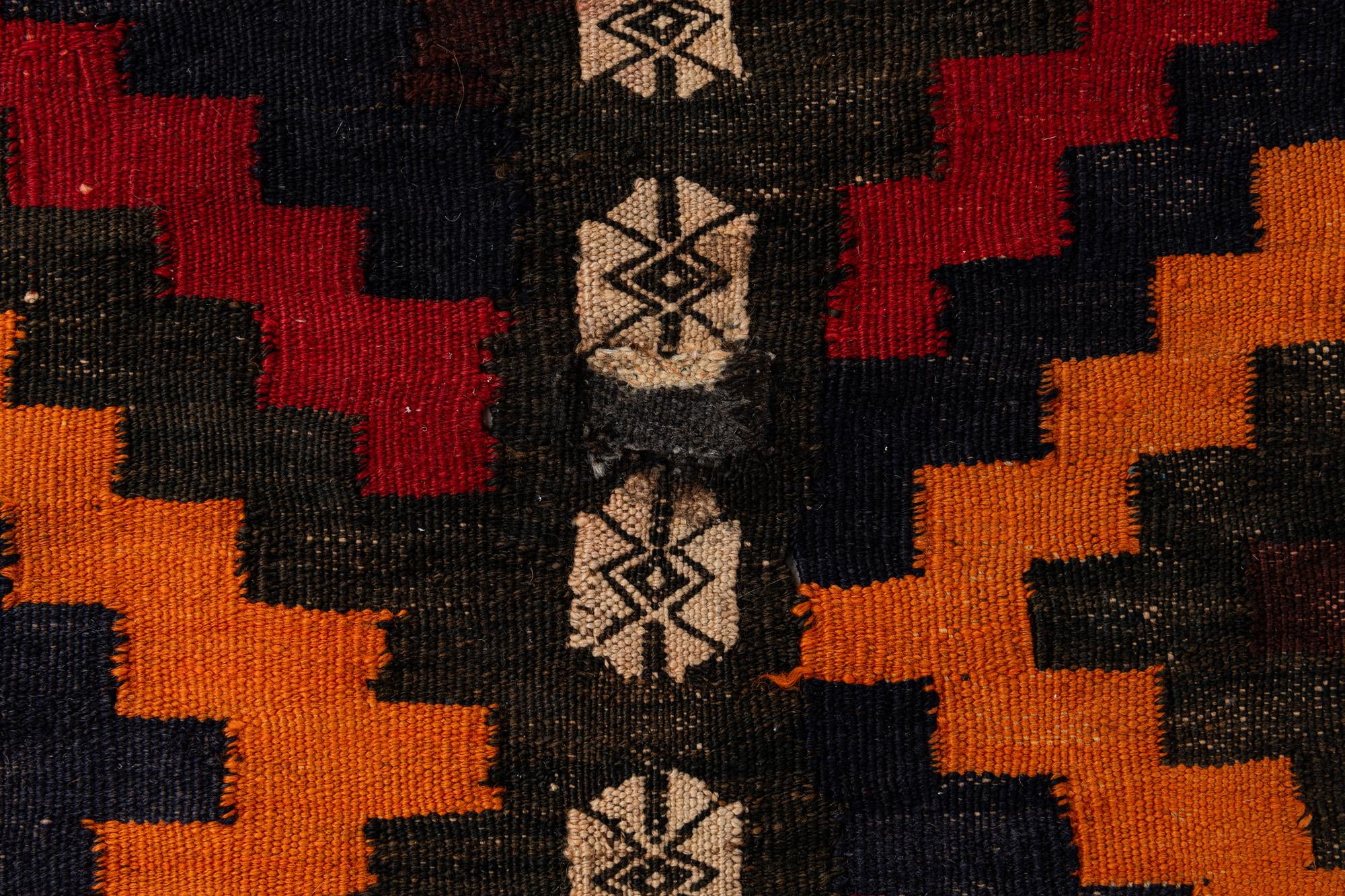8' 3 x 10' 9 Hand Woven Kilim Afghan Wool Rug