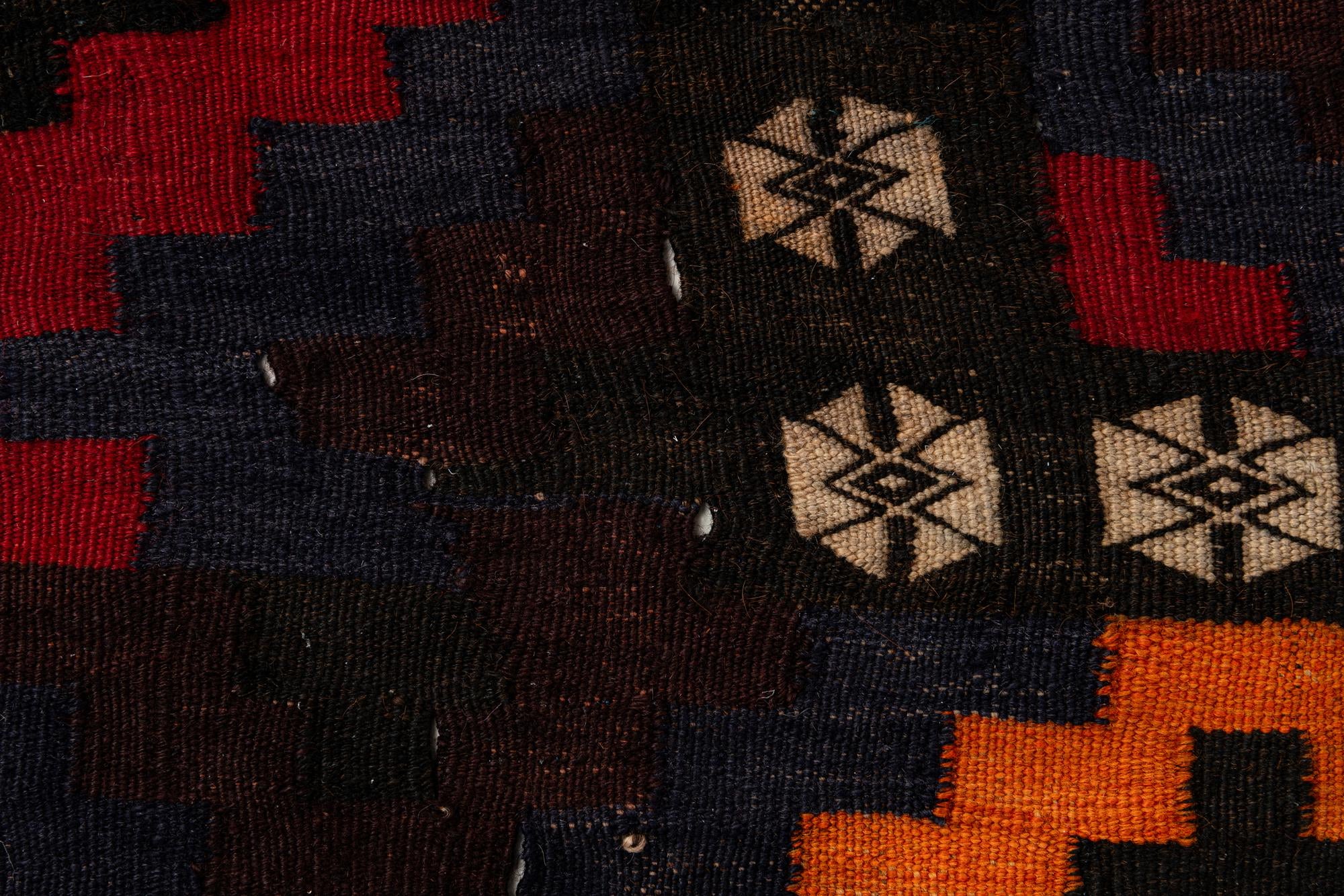 8' 3 x 10' 9 Hand Woven Kilim Afghan Wool Rug