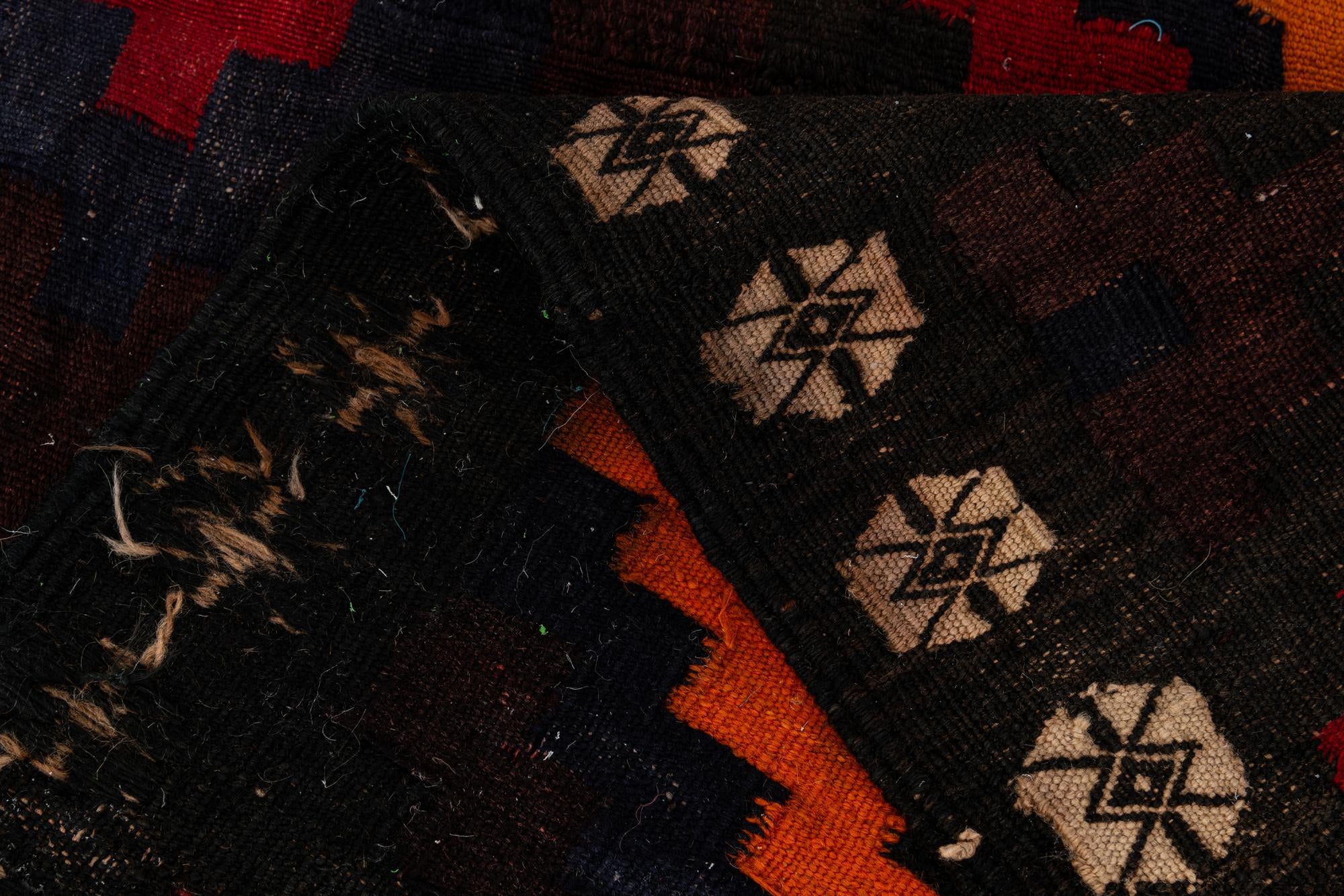 8' 3 x 10' 9 Hand Woven Kilim Afghan Wool Rug