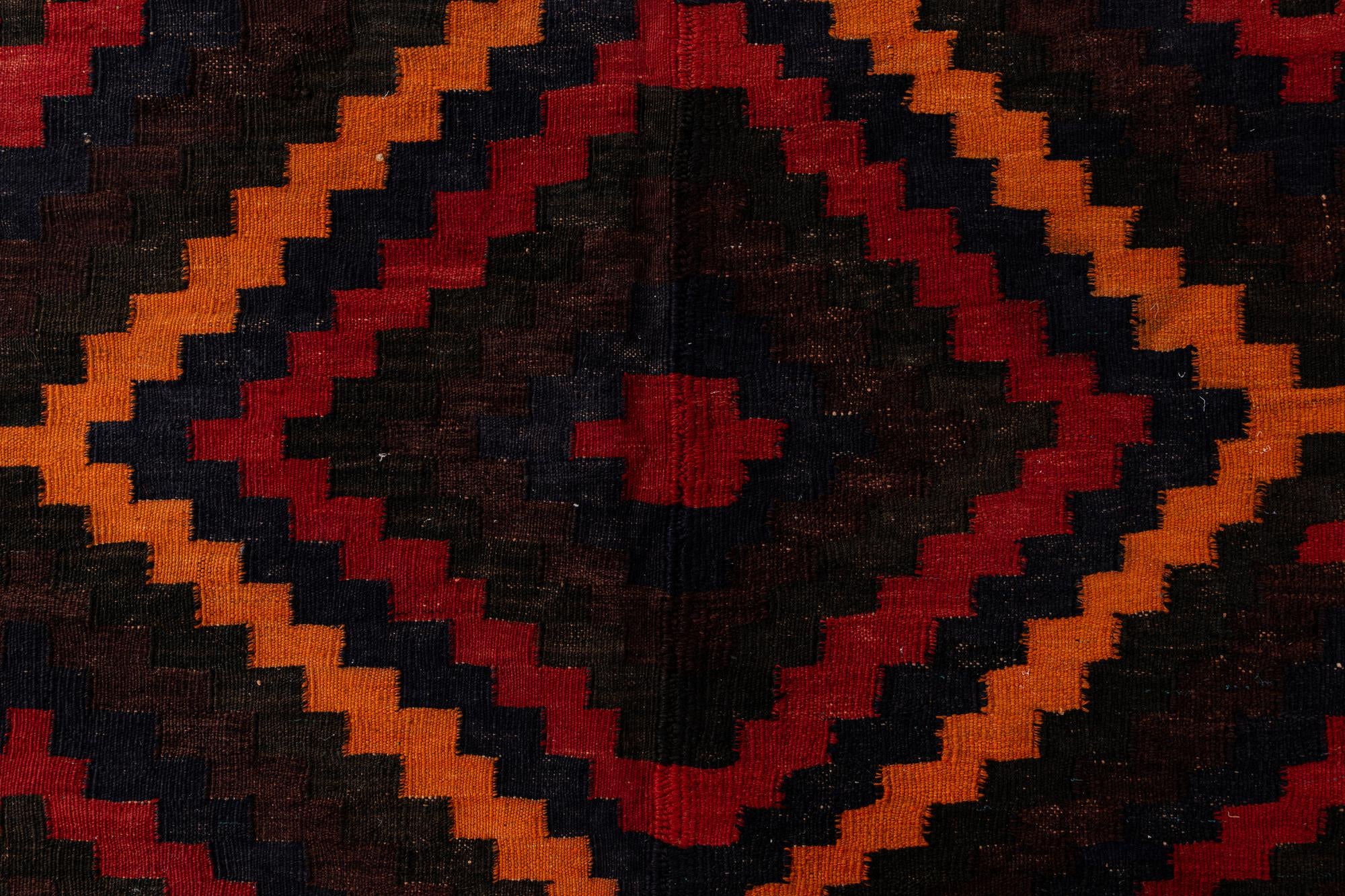 8' 3 x 10' 9 Hand Woven Kilim Afghan Wool Rug