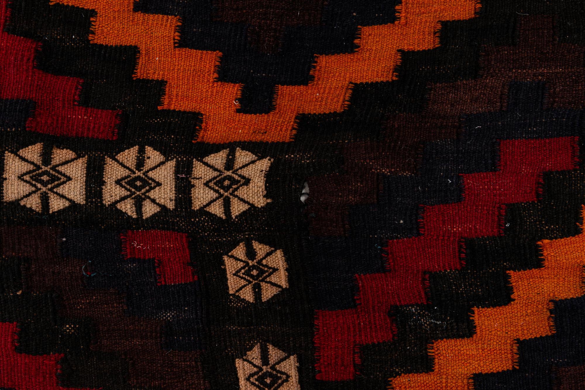 8' 3 x 10' 9 Hand Woven Kilim Afghan Wool Rug
