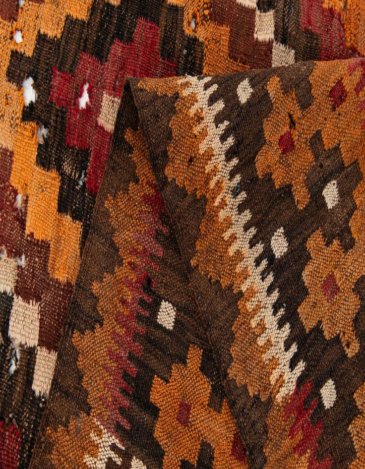 Detail image of 8' 7 x 12' 7  Hand Woven Kilim Afghan Rug