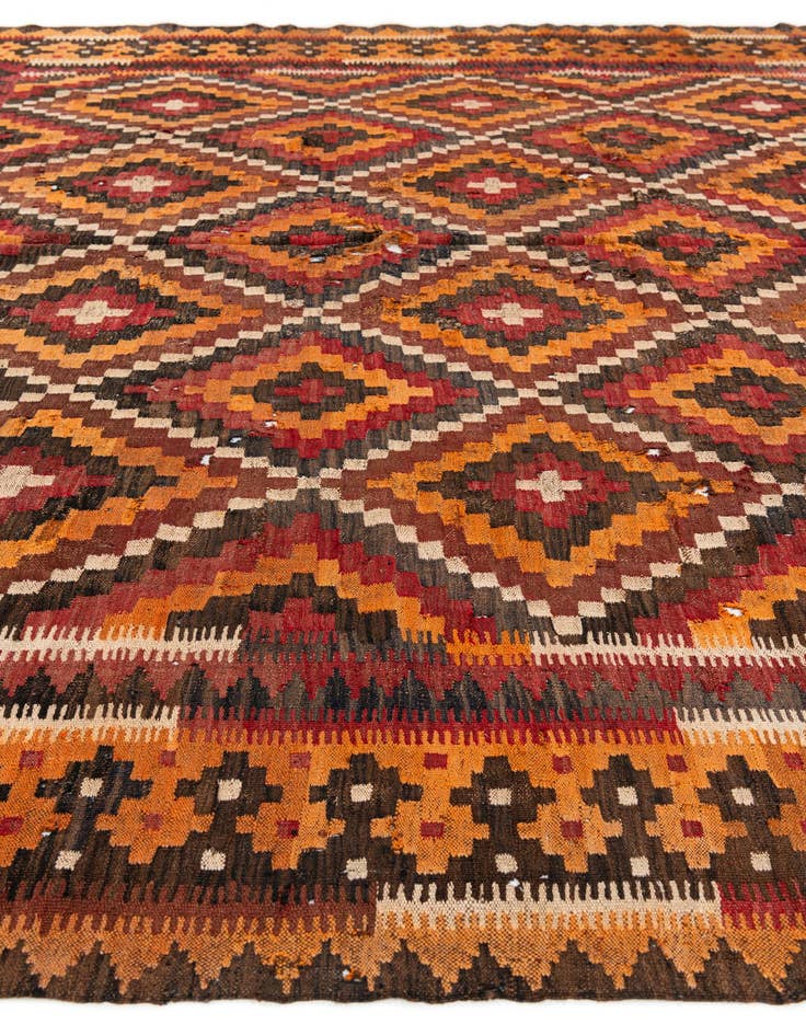 Detail image of 8' 7 x 12' 7  Hand Woven Kilim Afghan Rug