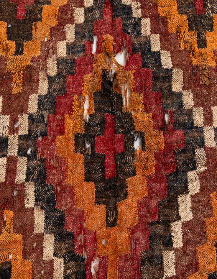 Detail image of 8' 7 x 12' 7  Hand Woven Kilim Afghan Rug