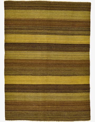 4' 1 x 5' 8 Hand Woven Kilim Afghan Wool Rug