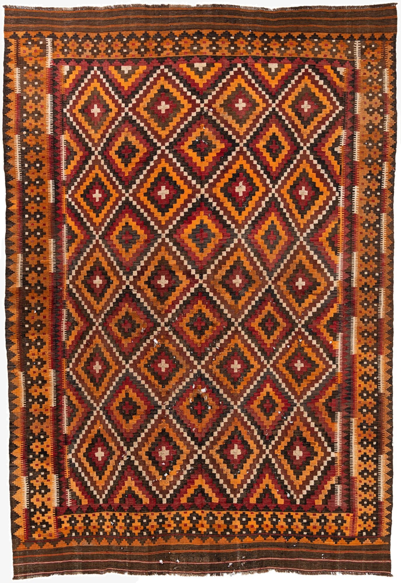 8' 7 x 12' 7  Hand Woven Kilim Afghan Rug