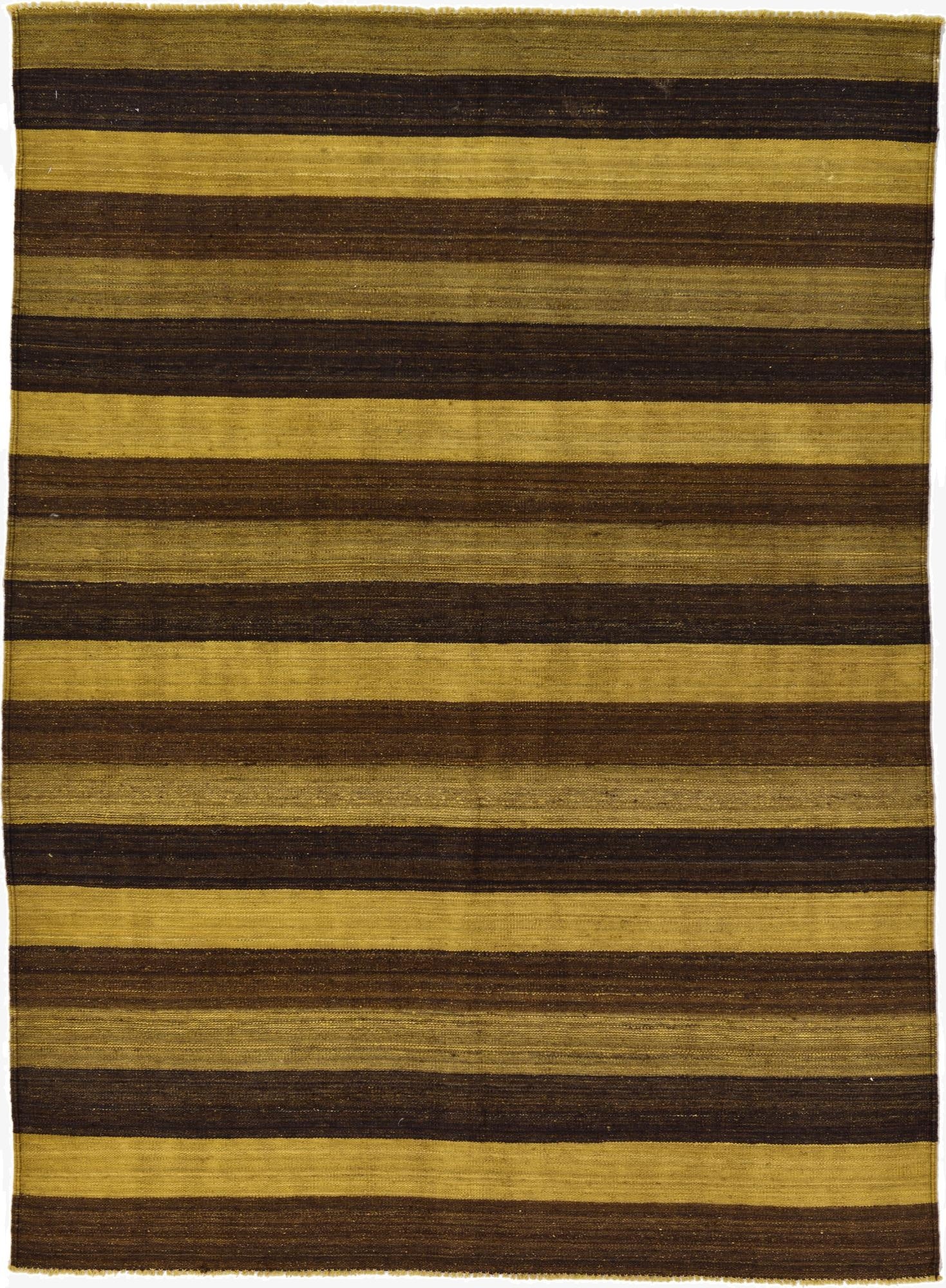 5' 2 x 6' 11  Hand Woven Kilim Afghan Wool Rug