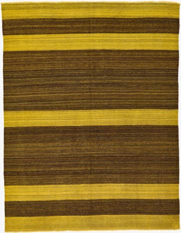 5' 3 x 6' 9 Hand Woven Kilim Afghan Wool Rug