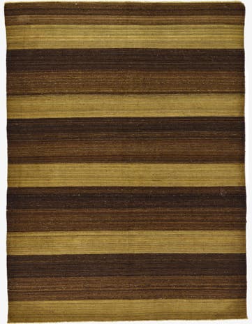 5' 1 x 6' 10 Hand Woven Kilim Afghan Wool Rug