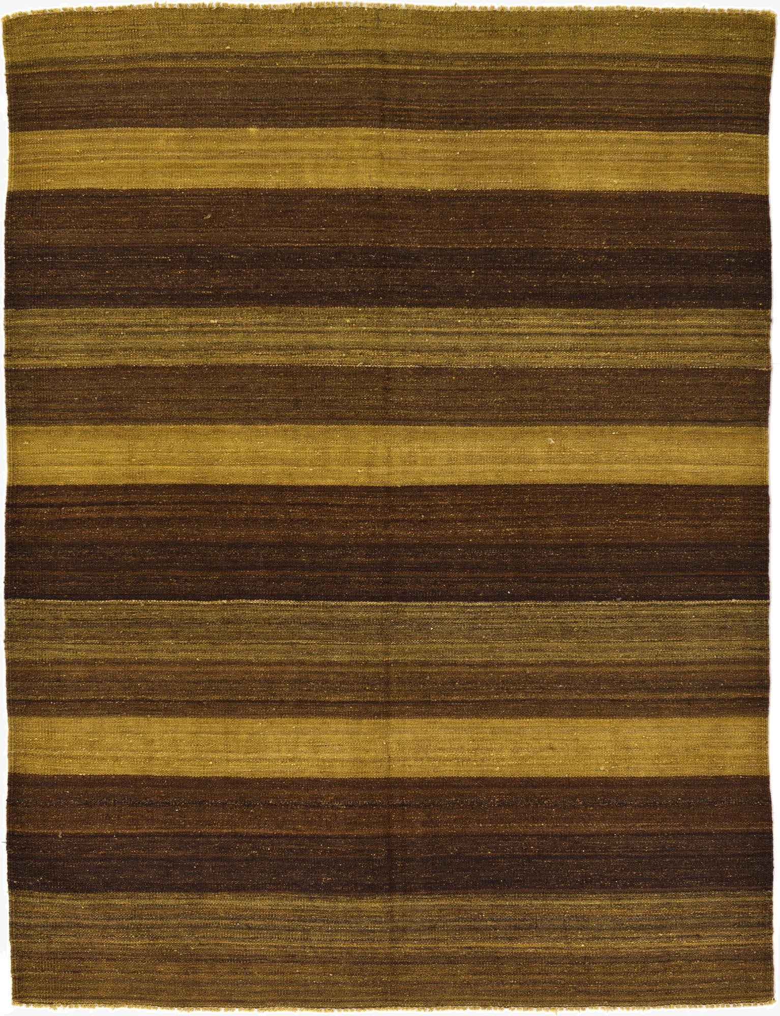 5' 2 x 6' 9  Hand Woven Kilim Afghan Wool Rug