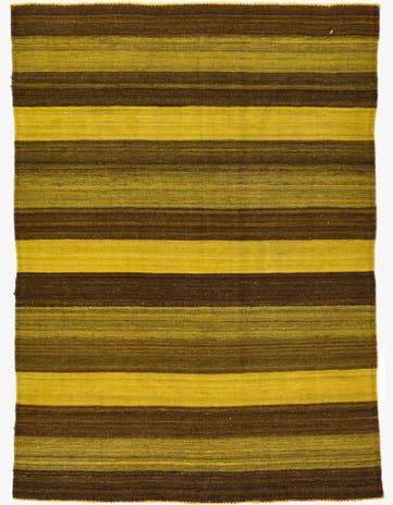 4' 2 x 5' 7 Hand Woven Kilim Afghan Wool Rug