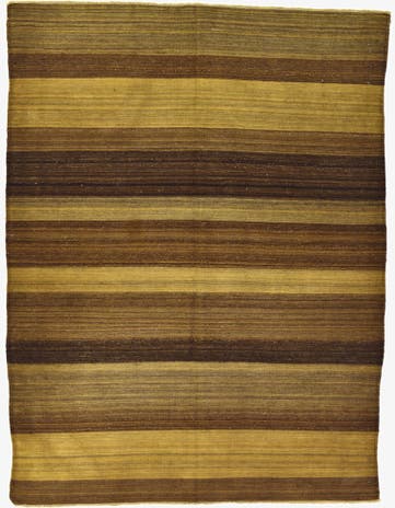 5' 1 x 6' 8 Hand Woven Kilim Afghan Wool Rug