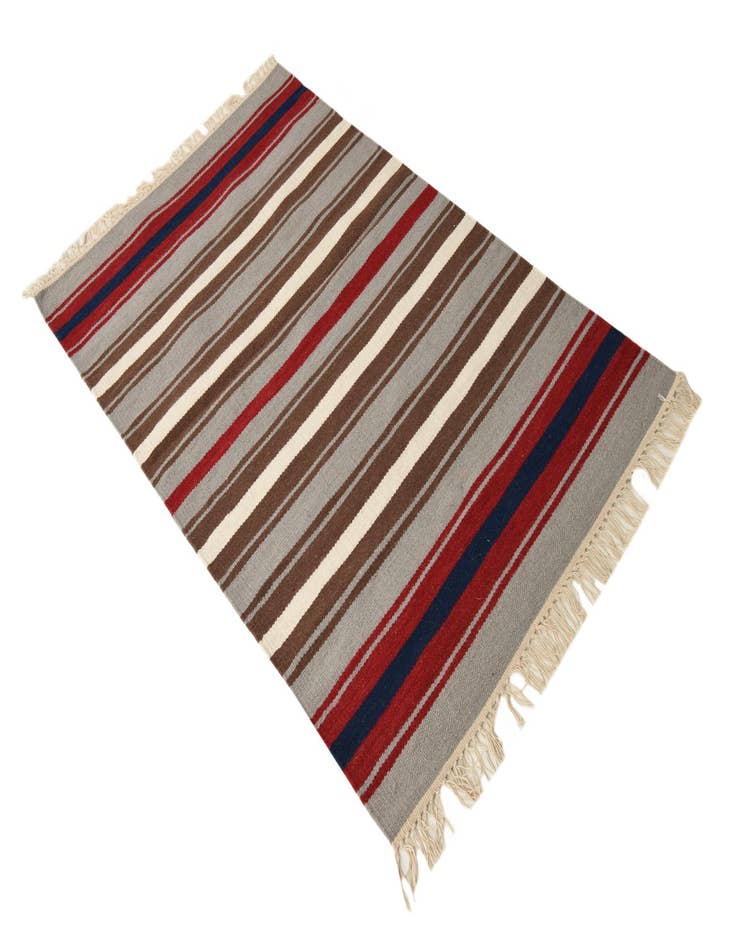 Detail image of 3' x 5' 2  Hand Woven Kilim Dhurrie Wool Rug