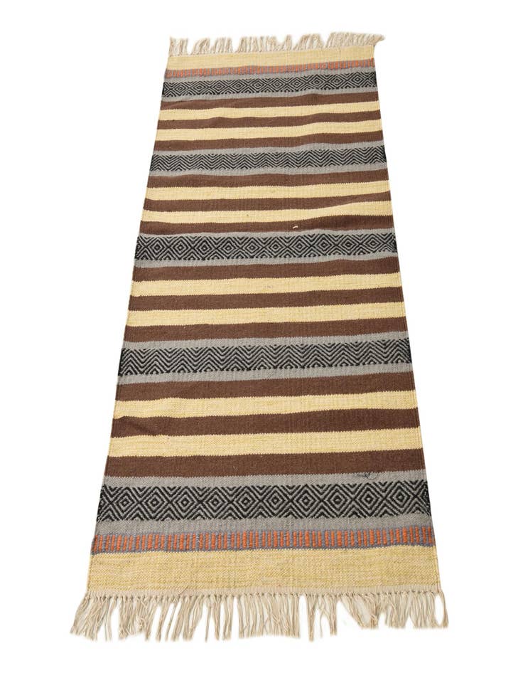 Detail image of 3' x 5' 2  Hand Woven Kilim Dhurrie Wool Rug