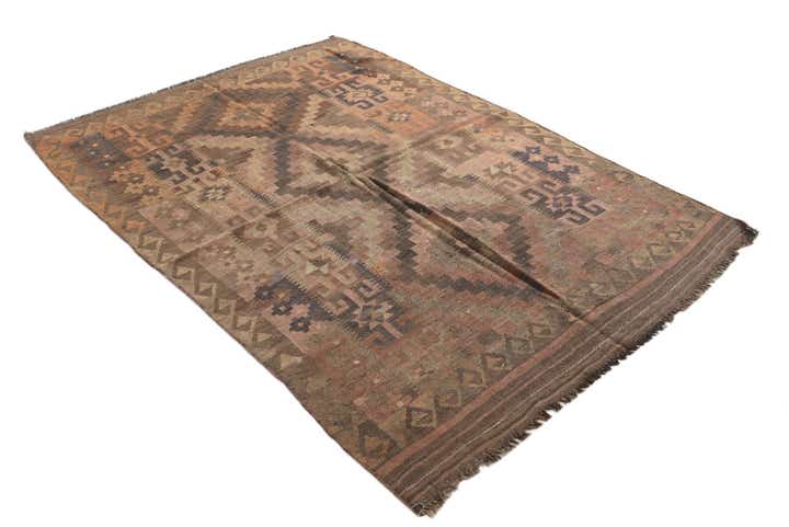 5' 4 x 7' 6 Hand Woven Kilim Fars Wool Rug