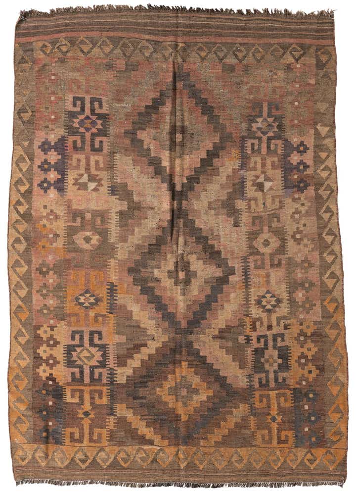 5' 4 x 7' 6 Hand Woven Kilim Fars Wool Rug