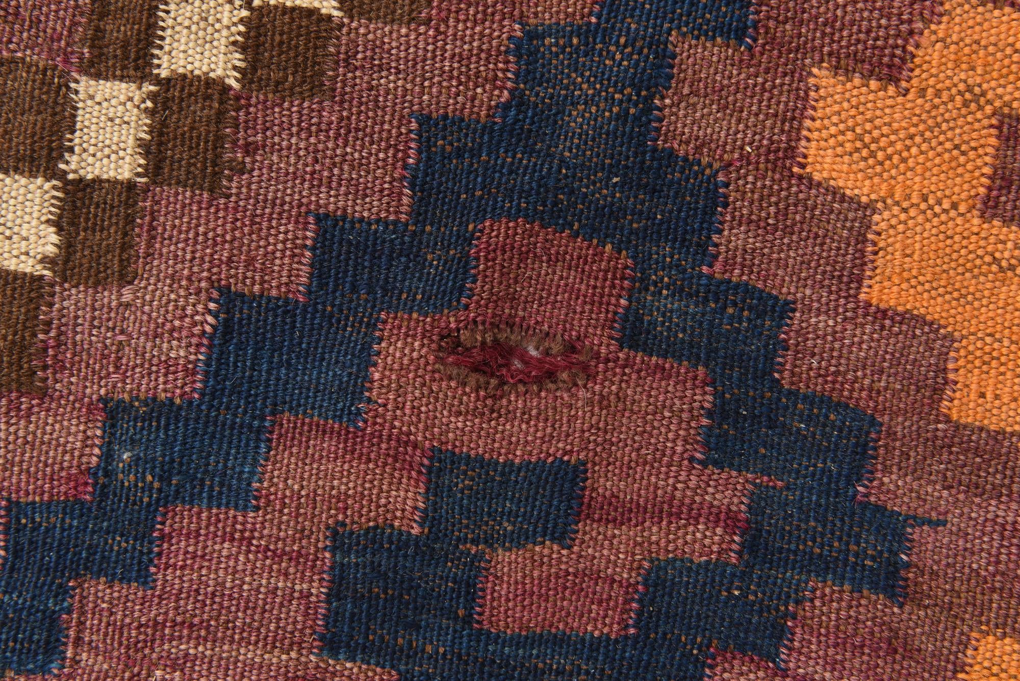 6' 3 x 11' 4 Hand Woven Kilim Fars Wool Rug
