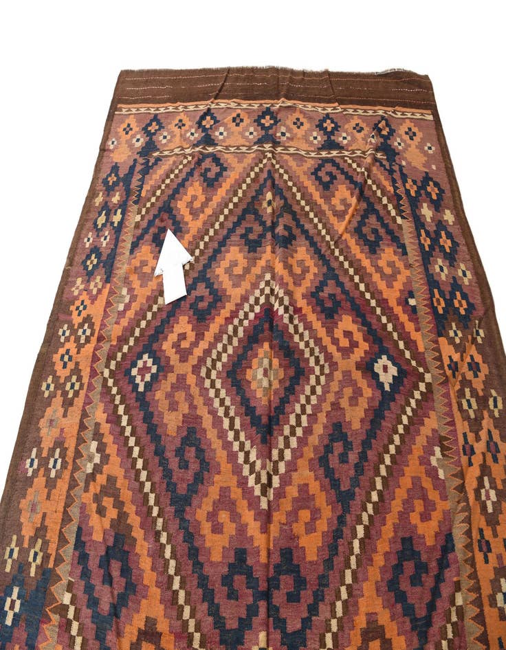 Detail image of 6' 3 x 11' 4  Hand Woven Kilim Fars Wool Rug