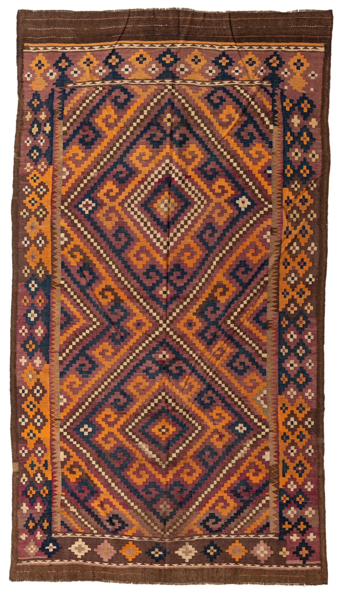 6' 3 x 11' 4 Hand Woven Kilim Fars Wool Rug