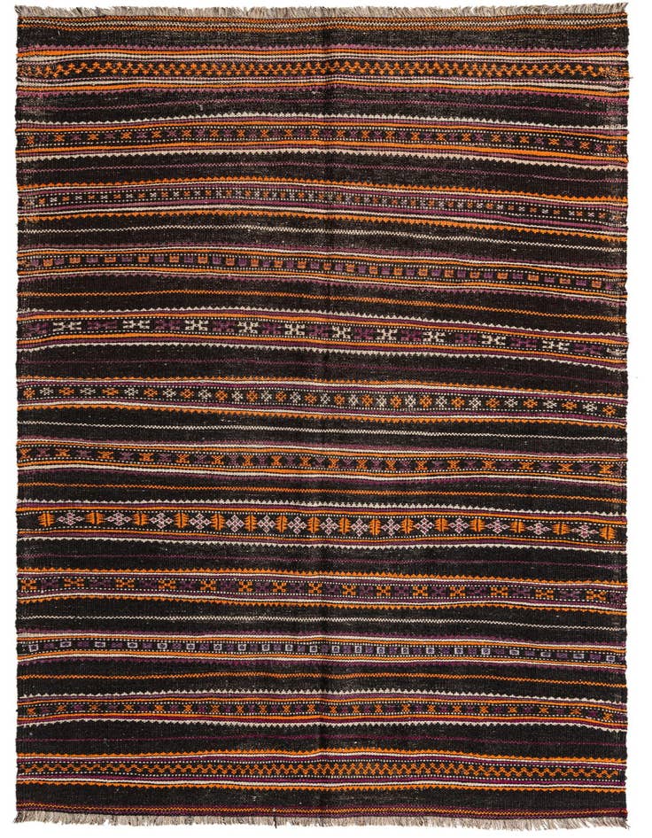 Detail image of 5' 7 x 9' 10 Hand Woven Kilim Fars Wool Rug