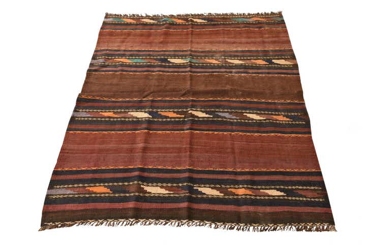 3' 7 x 4' 6 Hand Woven Kilim Fars Wool Rug